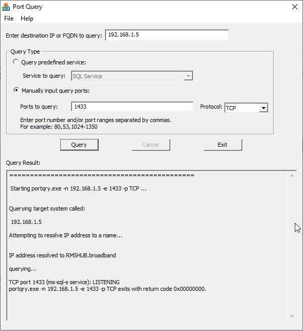 Click image for larger version

Name:	Port Query.png
Views:	930
Size:	26.7 KB
ID:	1098