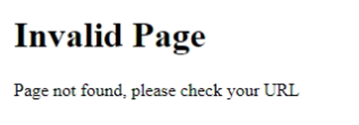 invalid page