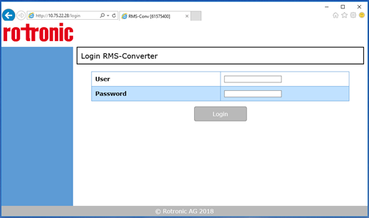 rms-converter_Login to the RMS converter via web browser
