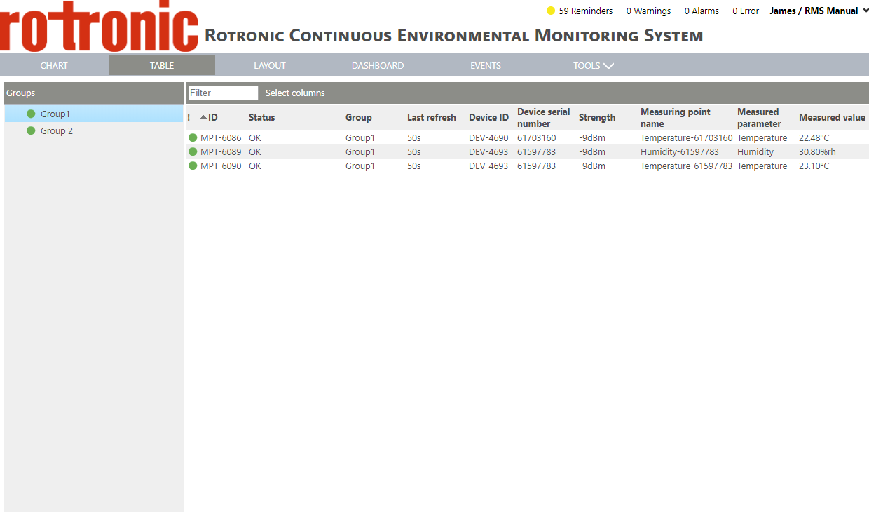 configure user table view 1