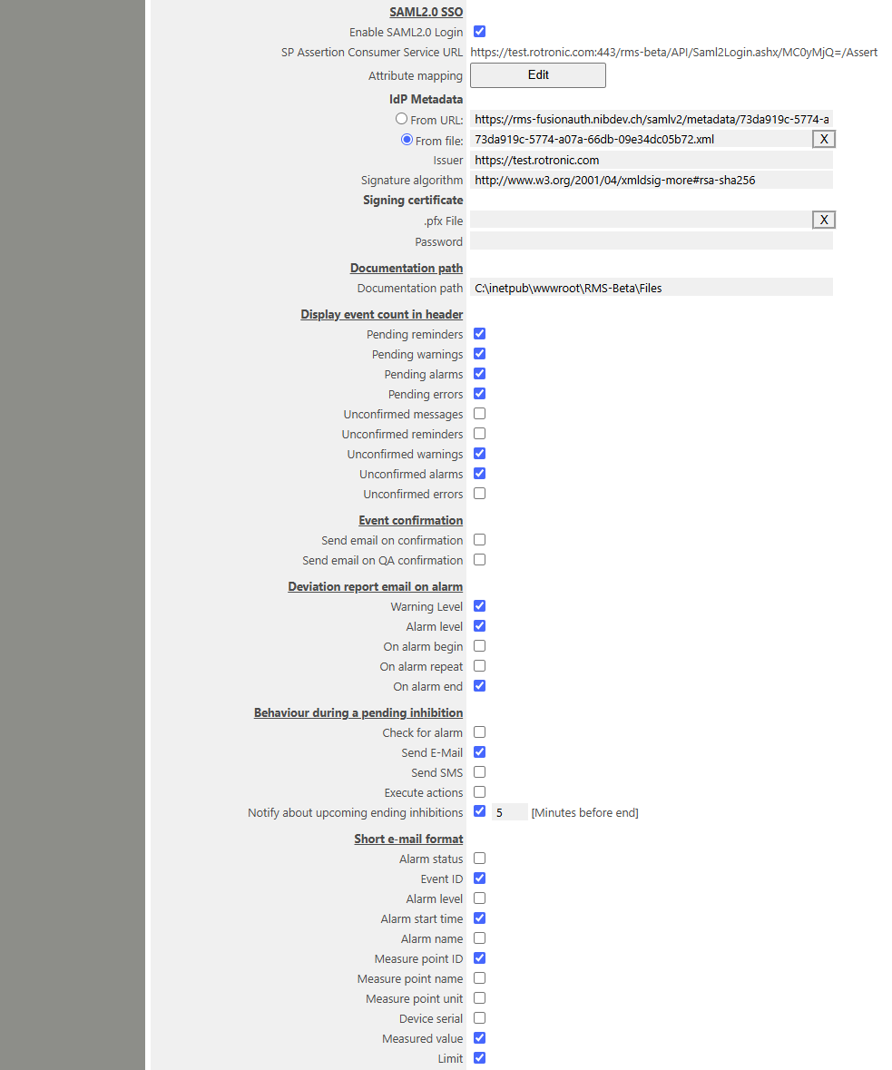 system settings v260