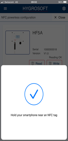 Hygrosoft-Smarpthone-NFC-Scan-completed